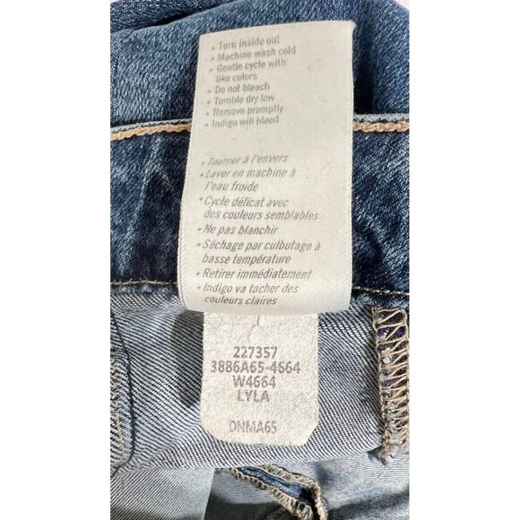 PAIGE Taylor Straight Lyla Jeans Womens Size 25 High Rise Raw Hem Color Block - Picture 11 of 12